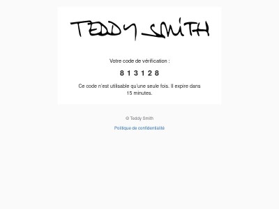 Votre code est : 813128