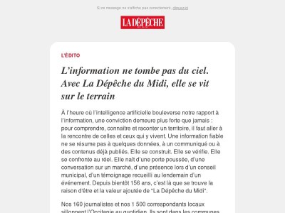 Quand l’information naît, nos journalistes sont là.
