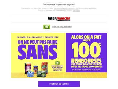 Cette semaine, on remplit les placards avec des bons d'achat 🥫