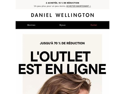 L'outlet est en ligne