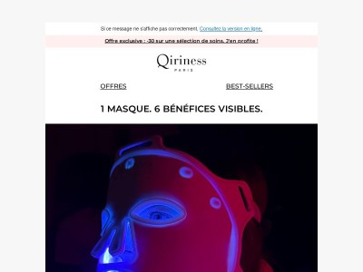1 Masque, 6 Bénéfices Visibles !