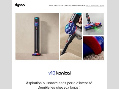 Le nouvel aspirateur Dyson V10 Konical™ est arrivé