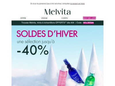 Les soldes continuent | Jusqu'à -40%
