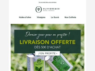 Dernier jour pour la livraison OFFERTE🔥