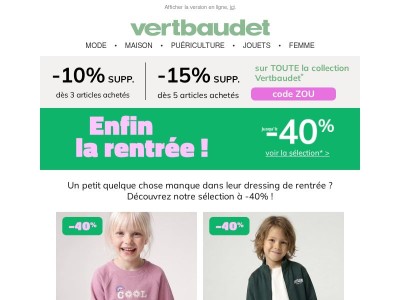 Tout à -40% dans cet email !