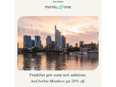 Now open: Motel One Frankfurt-Hauptbahnhof & The Cloud One Frankfurt-Metropolitan