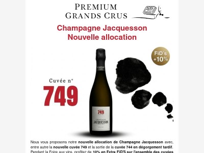 Champagne Jacquesson - Nouvelle allocation