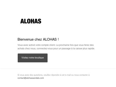 Confirmation du compte client