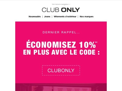 Jusqu'à -50 % + 10 % en plus