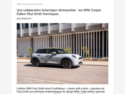  Une collaboration britannique réinterprétée : les MINI Cooper... (BMW Group PressClub France)