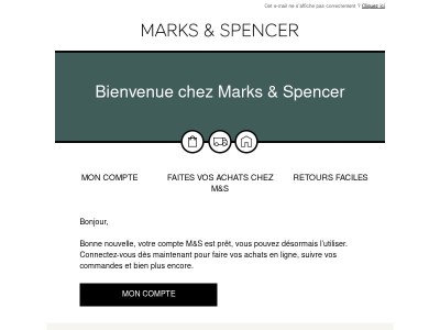 Bienvenue sur le site Marks and Spencer