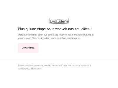 Confirmez votre inscription à notre newsletter