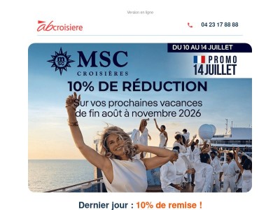 ⚡ -10% jusqu'à ce soir !