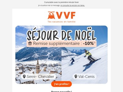 -10% supplémentaires pour Noël au ski