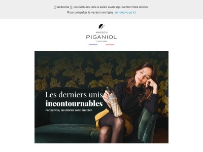 {{ lastname }}, les derniers unis à saisir avant épuisement des stocks !