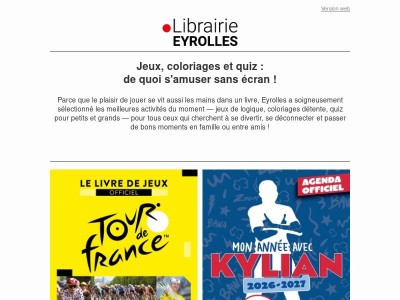 Pour un été sans écrans - Des jeux futés chez Eyrolles