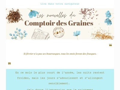 Les nouvelles du jardin en février