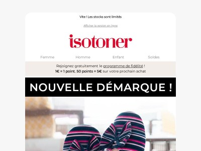 Nouvelle démarque : encore plus d'articles jusqu'à -50% !