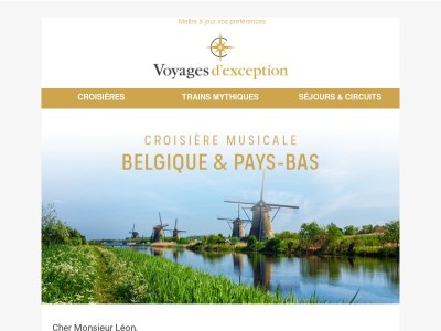 Croisière musicale au fil des Flandres et des Pays-Bas (juin 2027)