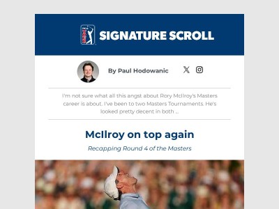 Signature Scroll: What's next for McIlroy after another Masters victory?