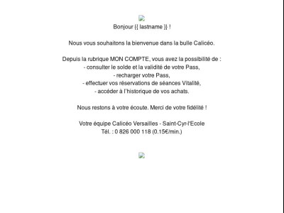 Bienvenue dans la bulle Calicéo {{ lastname }} !