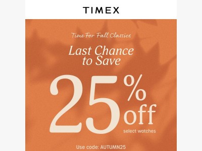Last Chance For 25% OFF‼️
