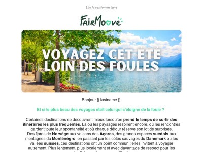 FairMoove vous fait découvrir des destinations pépites 🌍