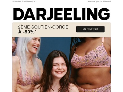 {{ lastname }}, -50% sur votre 2ème soutien-gorge : trouvez votre futur favori 💌