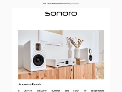 sonoro audio zum Bestpreis - Bis zu 50% im Summer Sale sparen!