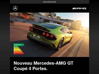 Configurez votre Nouveau Mercedes-AMG GT Coupé 4 Portes.