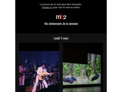 Vos évènements de la semaine 