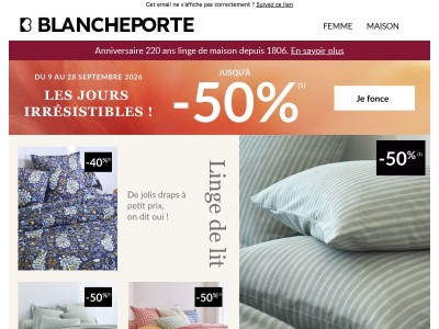 Offre irrésistible sur toute la boutique maison