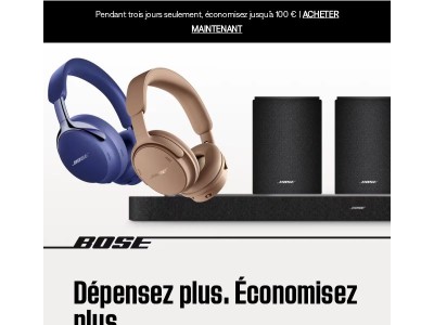 3 JOURS SEULEMENT : économisez jusqu’à 100 €