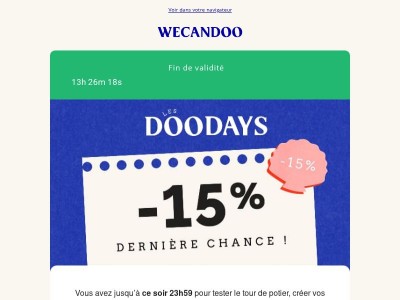Doo Days : Dernières heures à -15% 😱