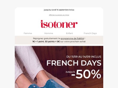 French Days : -50% sur une sélection
