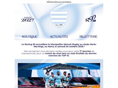 La billetterie pour le match face à Montpellier au stade du Mans est ouverte !