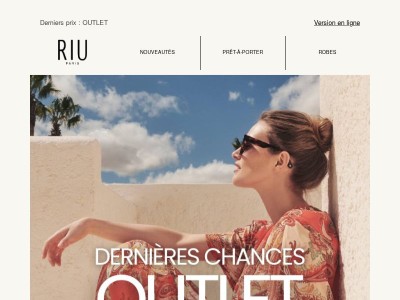 Dernières pièces Outlet jusqu'à -60% !