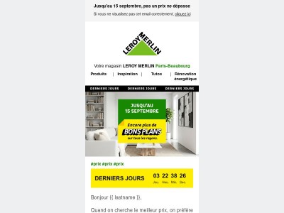 Des prix bien rangés pour encore quelques jours