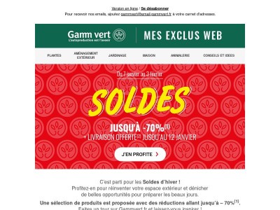 Soldes d’hiver 🥶 Des prix qui givrent !