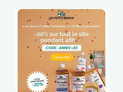-20% pour fêter nos 2 ans ! 🎂🥳