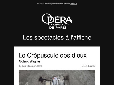 ✨Prochains ballets et opéras à l'affiche