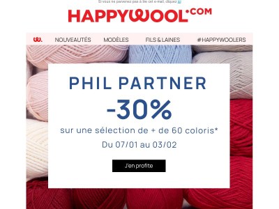  -30% sur l'iconique Phil Partner 🧶