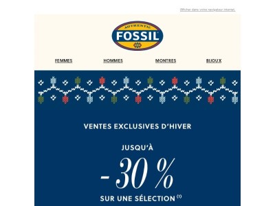 Ventes exclusives d'hiver⛄ Jusqu’à -30 %