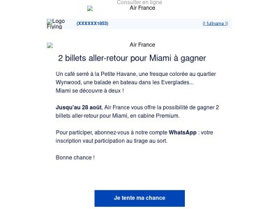 2 billets d'avion pour Miami à gagner