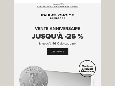 Jusqu'à 86 € de cadeaux pour célébrer notre anniversaire 🎉