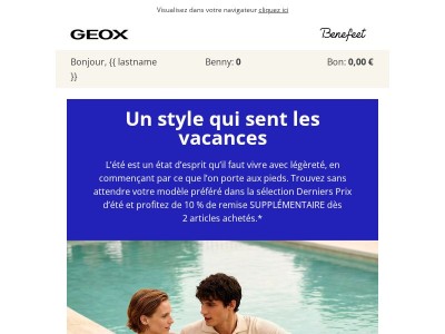 Des chaussures pour vos jours de repos, à prix spécial 🌊