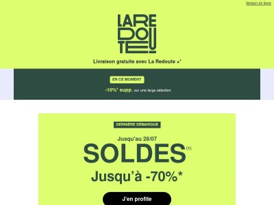 Soldes | Jusqu’à -70% : dernière démarque 🚨