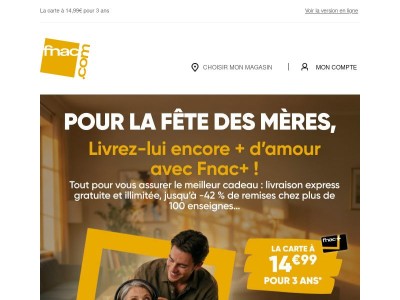 Une Fête des Mères réussie grâce à Fnac+ !