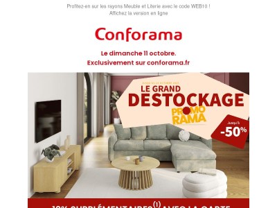 -10 % dimanche seulement avec le code WEB10 !