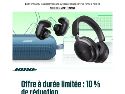 Profitez de 10 % de remise supplémentaire ! Ne manquez pas cette offre à durée limitée !